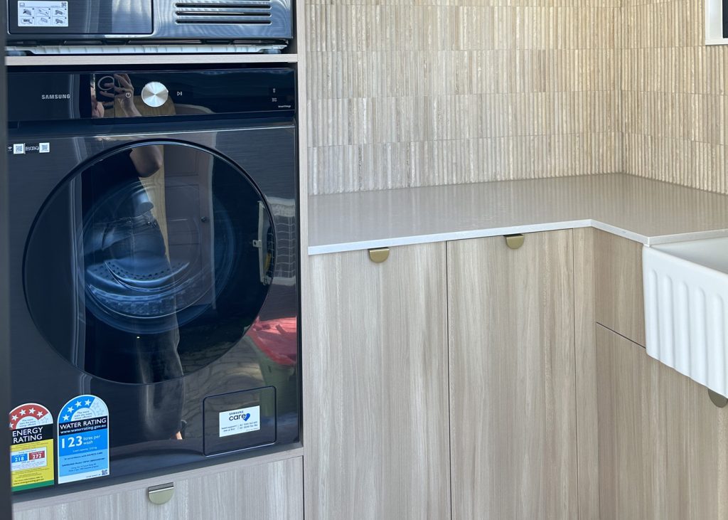 Black Samsung washing machine
